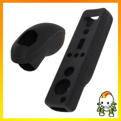 Silikon Schutzhülle WiiMote und Nunchuck in SCHWARZ